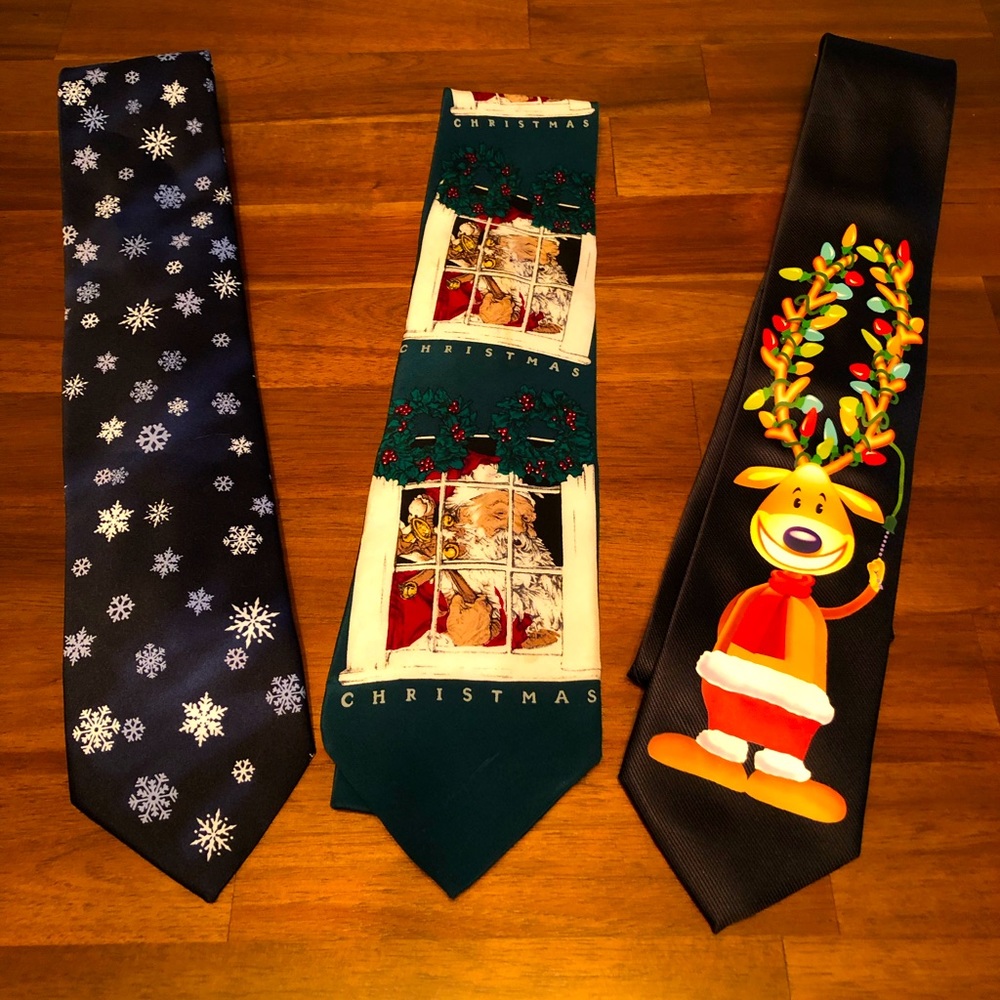 Lot of three Christmas Ties